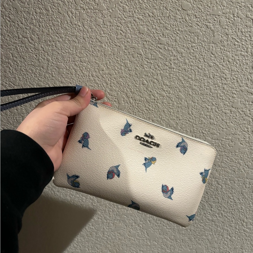 Coach blue bird wristlet limited edition